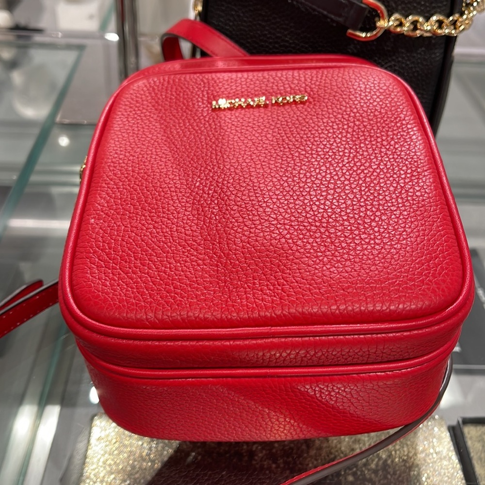 MICHAEL KORS  Jet Set Travel Medium Logo NS Chain XBody Leather Crossbody Flight - Picture 8 of 16